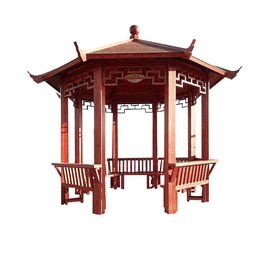 仿木铝合金四角六角凉亭 别墅庭院中式文化的典雅传承